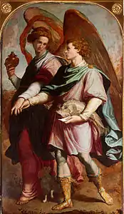 Tobie et l'Ange, Santi di Tito (1575), église Saint-Eustache, Paris.