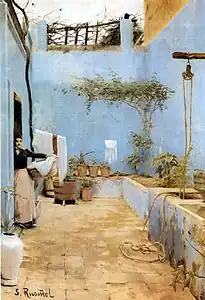 Le Patio bleu, 1892, musée de Montserrat.