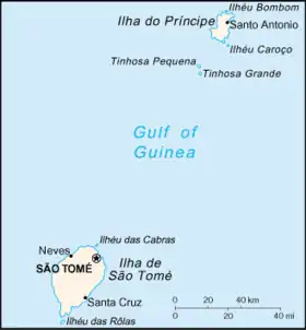 Une carte WFB de la CIA de São Tomé et Príncipe