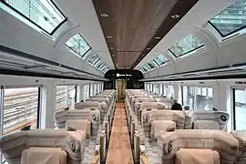 Intérieur de la green class.