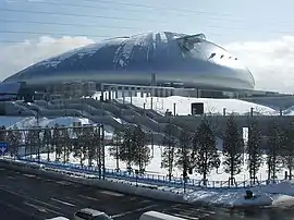 Le Sapporo Dome en hiver.