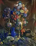 Nature morte. Vases, fleurs et fruits (1912, Galerie Tretiakov).