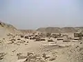 Ruines du temple funéraire d'Ouserkaf à Saqqarah