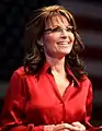 Sarah Palin, ancienne gouverneure de l'Alaska (4 décembre 2006 – 26 juillet 2009) et candidate républicaine à la Vice-Présidence lors de l'élection présidentielle américaine de 2008.