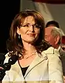 Sarah Palin, gouverneur de l'Alaska, candidate à la vice-présidence.