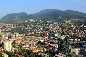 Vue du Trebević depuis Sarajevo.