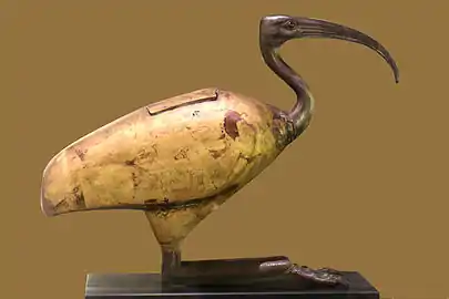 Sarcophage d'ibis blanc, au dieu Thot