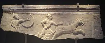 Fragment de sarcophage avec Achille et Hector