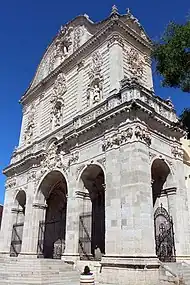 Façade de la cathédrale Saint-Nicolas de Sassari.