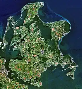 Image satellite de Rügen.