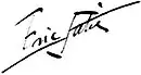 Signature de Erik Satie