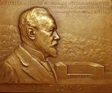 Paul Richer, Saturnin Arloing (1846-1911), médaille en bronze, avers.