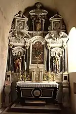 Le retable de l'église Notre-Dame de Saulges.