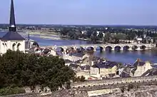 Vue du pont depuis le château de Saumur