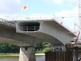 Doublement du pont du Cadre Noir de Saumur - Un fléau construit en encorbellement symétrique