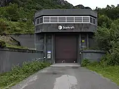 Entrée de la centrale de Saurdal, 2013.