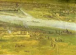 Vue de La Bastille et de la Seine lors de la Fronde en 1649 (œuvre de Sauveur Le Conte).