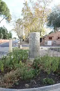 La borne milliaire trouvée sur la commune.