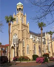 Synagogue Mickve Israel à Savannah de style gothique