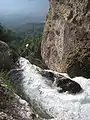 Vue depuis le haut de la cascade.