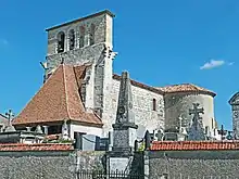 L'église vue depuis le monument aux morts