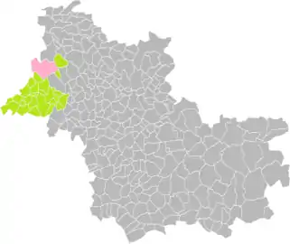 Savigny-sur-Braye dans l'intercommunalité en 2016.