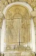 Christ en majesté - bas relief de la 1re moitié du VIIIe siècle.