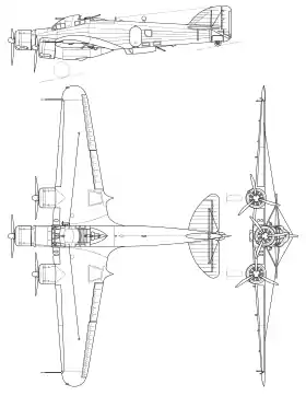 vue en plan de l’avion