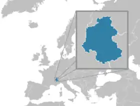 Situation des Savoie en Europe.