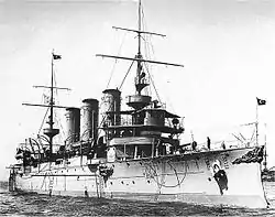 Le croiseur ottoman Hamidie.