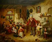 Scène de classe, Léopold Chibourg, 1842.