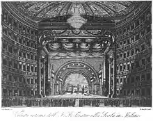 gravure : théâtre de la Scala