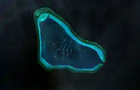 Image satellite du récif de Scarborough.