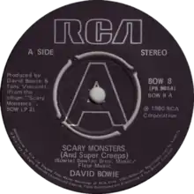 Description de l'image Scary Monsters by David Bowie UK vinyl single.png.