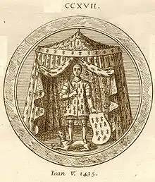 Jean de Montfort dit « Jean V de Bretagne le Sage » (1389-1422), seigneur de La Bénate de 1437 à ????.