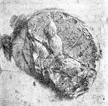 Ancienne illustration représentant le sceau d'un comte.