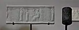 Sceau-cylindre en hématite avec scène de présentation, règne d'Ebarat (v. 1900 av. J.-.C).