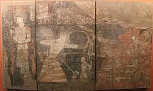 Peinture de Pendjikent (Tadjikistan), VIe – VIIe siècles. Musée national des antiquités du Tadjikistan (Douchanbé).
