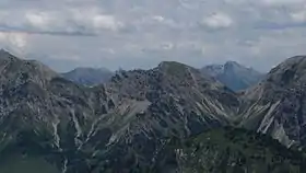 Vue de la face nord-ouest de la Schänzlespitze.