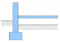 Schéma de plancher porté sur vide sanitaire.