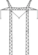 Pylône électrique portique