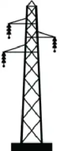 Pylône électrique trois triangles