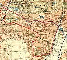 Plan du quartier de Schöneberger Vorstadt en 1897