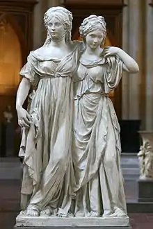 Johann Gottfried Schadow,Les princesses Louise et Frédérique de Prusse, 1795, Staatliche museum Berlin.