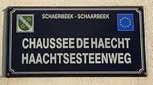 Plaque de rue : Chaussée de Haecht