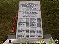 Dalle commémorative à 35 héros de la Première Guerre mondiale