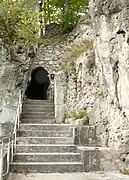 L'entrée de la ruine Scharzfels.