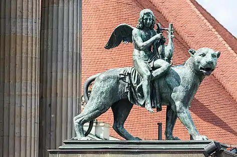 Le Génie de la musique sur une panthère (vers 1845), Konzerthaus de Berlin.