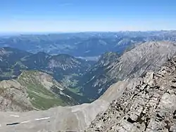 Vue sur la vallée depuis la Schesaplana.