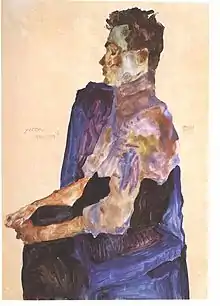 Egon Schiele, Portrait d'Anton Peschka, 1911